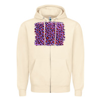 Sandshell lilac leopard with red glitter Zipper Hoodie - Artiststas