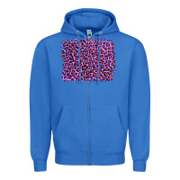 True Royal lilac leopard with red glitter Zipper Hoodie - Artiststas