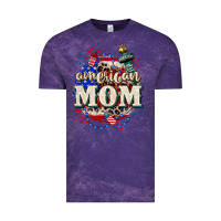 Cloud Purple American Mom 4th of July Vintage Tee - CowGirlArtShop