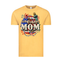 Vintage Mustard American Mom 4th of July Vintage Tee - CowGirlArtShop