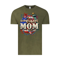 Vintage Olive American Mom 4th of July Vintage Tee - CowGirlArtShop