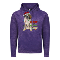Cloud Purple merry and bright saint bernard Vintage Hoodie - RanaPortraitStore