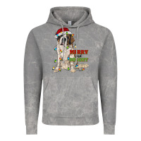 Cloud Rock merry and bright saint bernard Vintage Hoodie - RanaPortraitStore