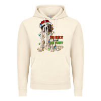 Vintage Artic merry and bright saint bernard Vintage Hoodie - RanaPortraitStore