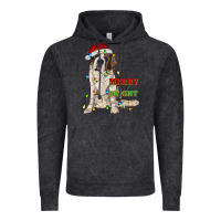 Vintage Black merry and bright saint bernard Vintage Hoodie - RanaPortraitStore