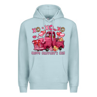 Blue Mist xo xo xo happy valentine's day truck Premium Hoodie - LillyAllenDesigns