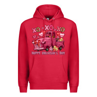 Cardinal xo xo xo happy valentine's day truck Premium Hoodie - LillyAllenDesigns
