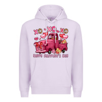 Lilac xo xo xo happy valentine's day truck Premium Hoodie - LillyAllenDesigns