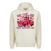 Oatmeal Heather xo xo xo happy valentine's day truck Premium Hoodie - LillyAllenDesigns