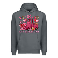 Rock xo xo xo happy valentine's day truck Premium Hoodie - LillyAllenDesigns