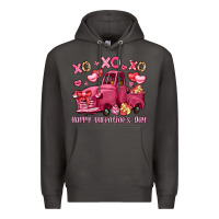Smoke xo xo xo happy valentine's day truck Premium Hoodie - LillyAllenDesigns