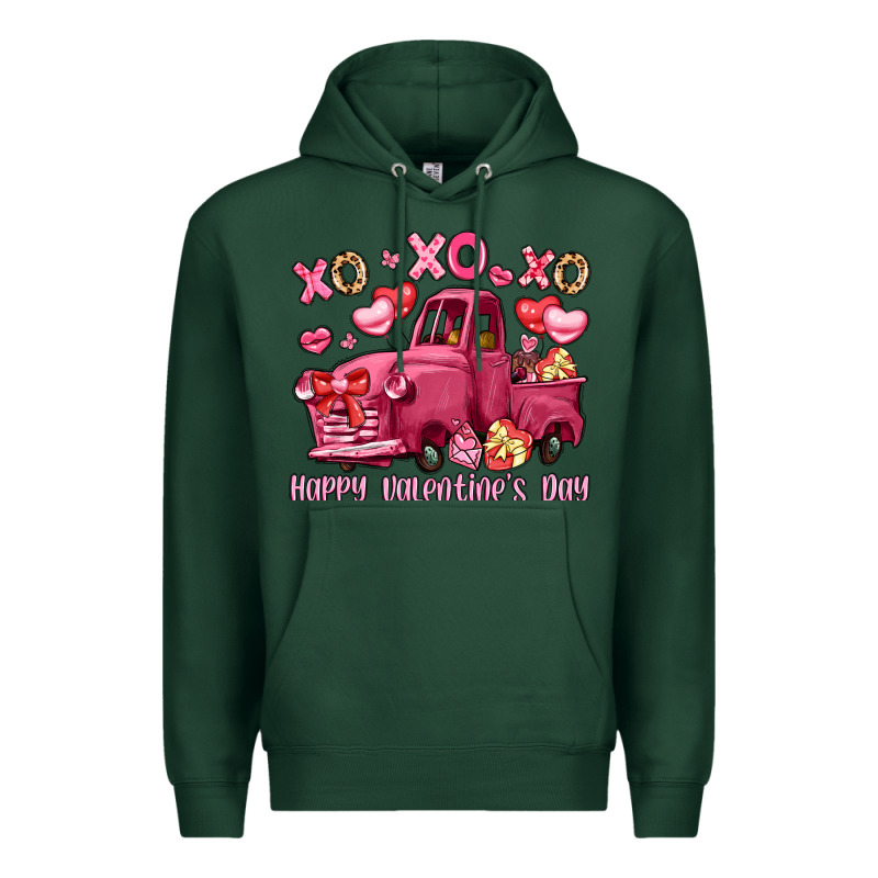 Xo Xo Xo Happy Valentine's Day Truck Premium Hoodie by LillyAllenDesigns | Teevron