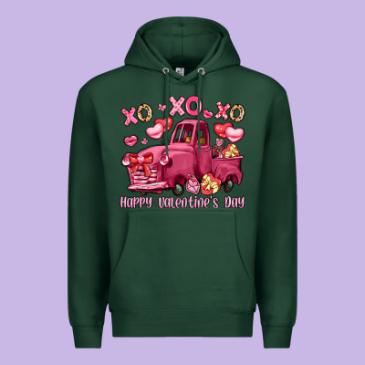 Xo Xo Xo Happy Valentine's Day Truck Premium Hoodie Designed By Lillyallendesigns
