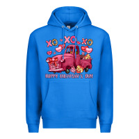 True Royal xo xo xo happy valentine's day truck Premium Hoodie - LillyAllenDesigns