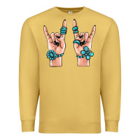 Antique Gold gemstone rock hand Premium Sweatshirt - MaliasSmallBusiness