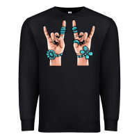 Black gemstone rock hand Premium Sweatshirt - MaliasSmallBusiness