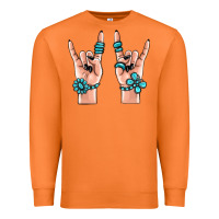 Carrot gemstone rock hand Premium Sweatshirt - MaliasSmallBusiness