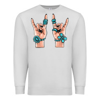 Dove Grey gemstone rock hand Premium Sweatshirt - MaliasSmallBusiness