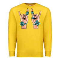 Lemon gemstone rock hand Premium Sweatshirt - MaliasSmallBusiness