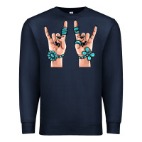 Navy gemstone rock hand Premium Sweatshirt - MaliasSmallBusiness