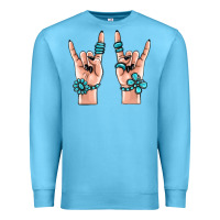 Ocean Blue gemstone rock hand Premium Sweatshirt - MaliasSmallBusiness