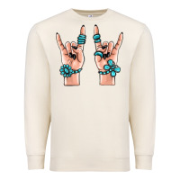 Sandshell gemstone rock hand Premium Sweatshirt - MaliasSmallBusiness