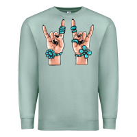 Seafoam gemstone rock hand Premium Sweatshirt - MaliasSmallBusiness