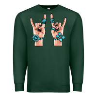 Sports Green gemstone rock hand Premium Sweatshirt - MaliasSmallBusiness