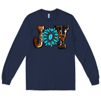 Navy joy with gemstone ado Long Sleeve Tee - AdoDesignShop
