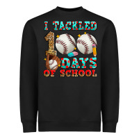 Black i tackled 100 days of school baseball Heavyweight Sweatshirt - Zillion Design Studio