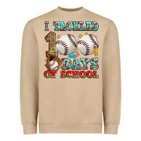 Mushroom i tackled 100 days of school baseball Heavyweight Sweatshirt - Zillion Design Studio