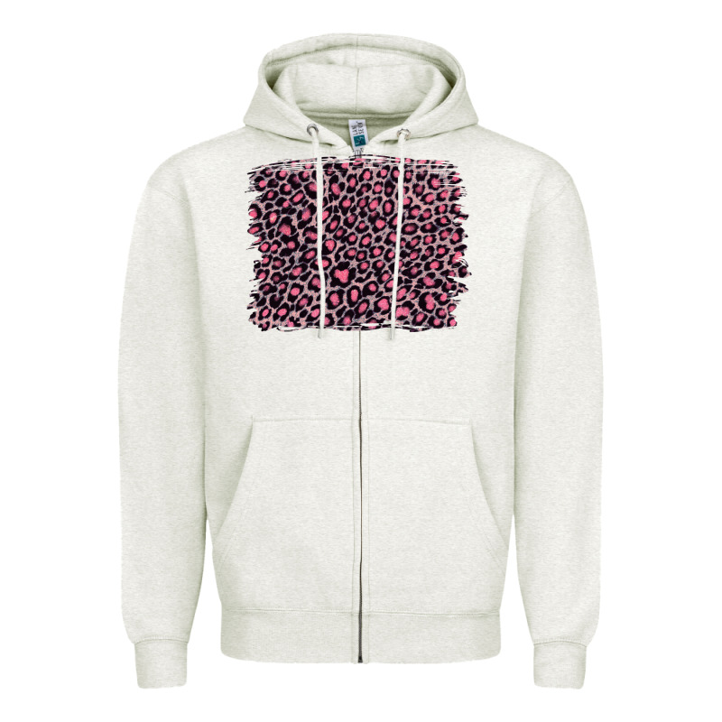 Pink Leopard With Pink Glitter Zipper Hoodie by Artiststas | Teevron
