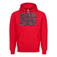 Red pink leopard with pink glitter Zipper Hoodie - Artiststas