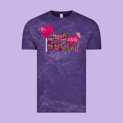 Cupid Can Suck It Valentine's Day Vintage Tee Designed By Fadigitalartstudio