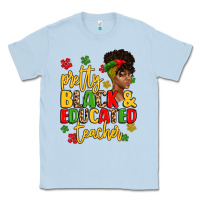 Dusty Blue pretty black and educated teacher Classic Tee - Artiststas
