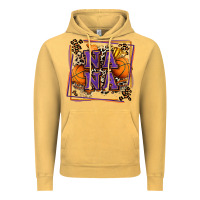Vintage Mustard basketball nana with leopard Vintage Hoodie - Zillion Design Studio