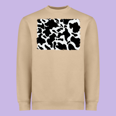 Distressed Cowhide Pattern Heavyweight Sweatshirt Designed By Ranaportraitstore