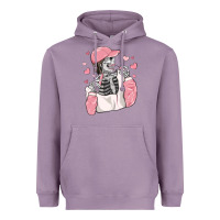Lavender skeleton girl valentine's day Heavyweight Hoodie - MaliasSmallBusiness