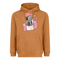 Meerkat skeleton girl valentine's day Heavyweight Hoodie - MaliasSmallBusiness