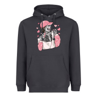 Smoke skeleton girl valentine's day Heavyweight Hoodie - MaliasSmallBusiness