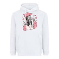 White skeleton girl valentine's day Heavyweight Hoodie - MaliasSmallBusiness