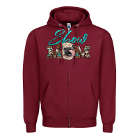 Burgundy show mom aztec cowhide heifer Zipper Hoodie - Artiststas