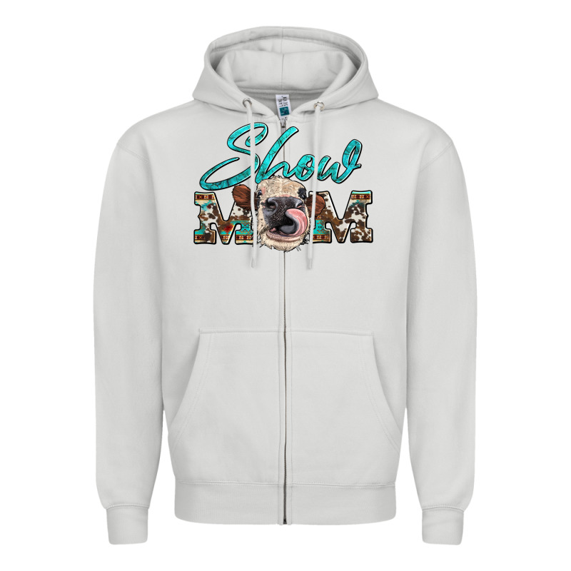 Show Mom Aztec Cowhide Heifer Zipper Hoodie by Artiststas | Teevron