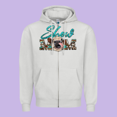 Show Mom Aztec Cowhide Heifer Zipper Hoodie Designed By Artiststas