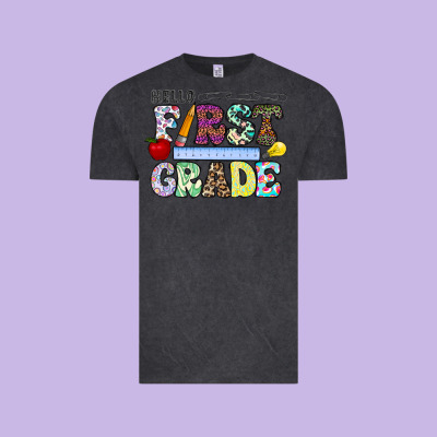 Hellofirstgrade Vintage Tee Designed By Cowhidedigitalart