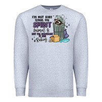 Heather Grey spirit animal raccoon Premium Sweatshirt - MaliasSmallBusiness