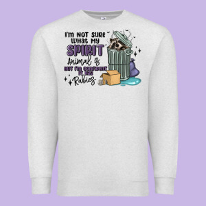 Spirit Animal Raccoon Premium Sweatshirt Designed By Maliassmallbusiness