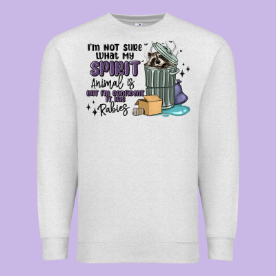 Spirit Animal Raccoon Premium Sweatshirt Designed By Maliassmallbusiness
