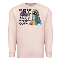 Pale Pink spirit animal raccoon Premium Sweatshirt - MaliasSmallBusiness