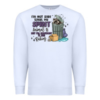 White spirit animal raccoon Premium Sweatshirt - MaliasSmallBusiness